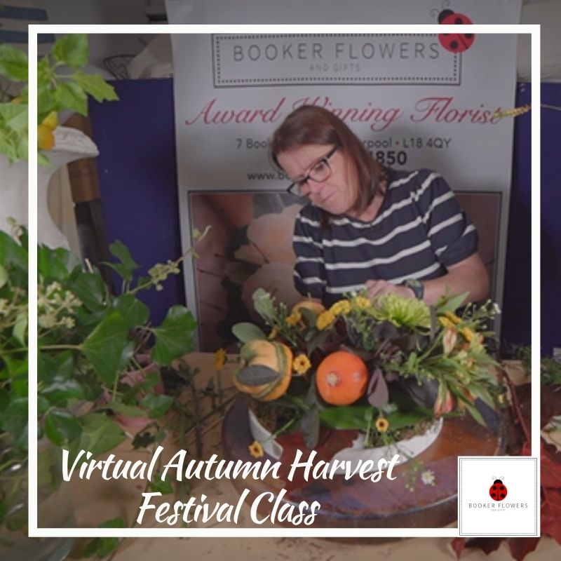Virtual Autumn Flower School Class - Harvest Festival Arrangement with DIY Kit